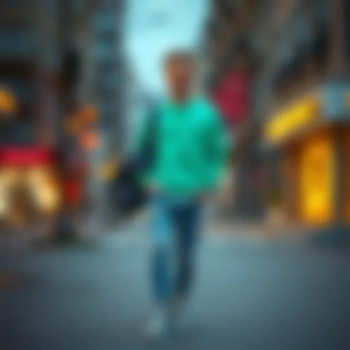 Casual Look with Water Green Sweater A casual outfit featuring a water green sweater with denim and stylish sneakers.