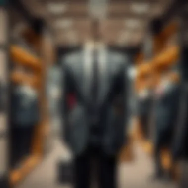 Sleek tailored suit on a mannequin showcasing modern design