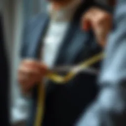 Measuring tape against fabric for size determination