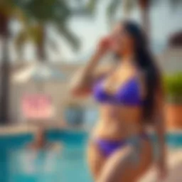 Elegant swimwear choice for curvy figures