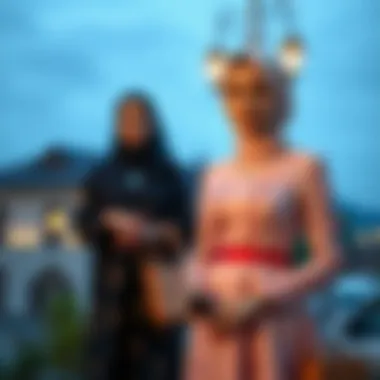 Elegant hijab evening dress for mothers