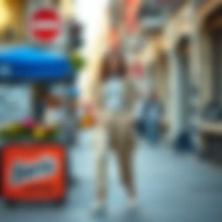 Chic Look in Trendy Street Fashion Trendy street fashion featuring modest pants with a chic look