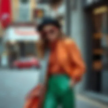 Chic Ensemble Featuring Contrasting Colors and Textures Chic ensemble featuring contrasting colors and textures