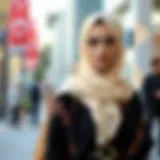 Elegant attire showcasing modern hijab fashion