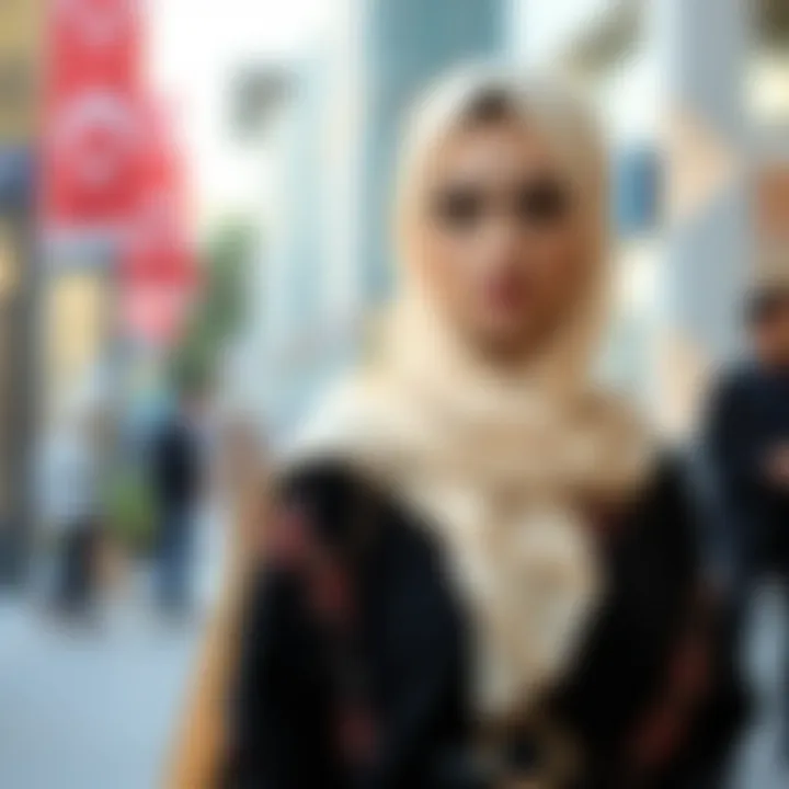 Elegant attire showcasing modern hijab fashion