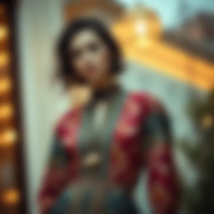 Contemporary Patterns in Tesettür Fashion Modern tesettür dress with unique patterns