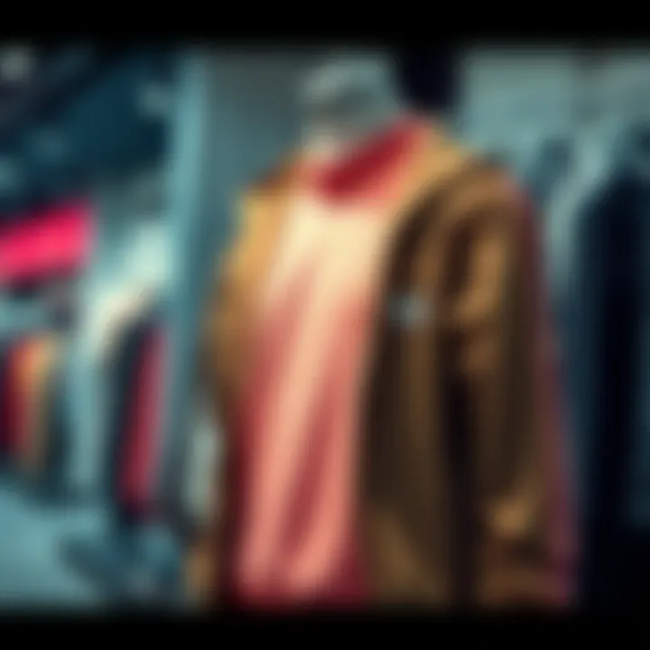 Stylish Modest Sports Jacket Stylish modest sports jacket displayed on a mannequin in a boutique