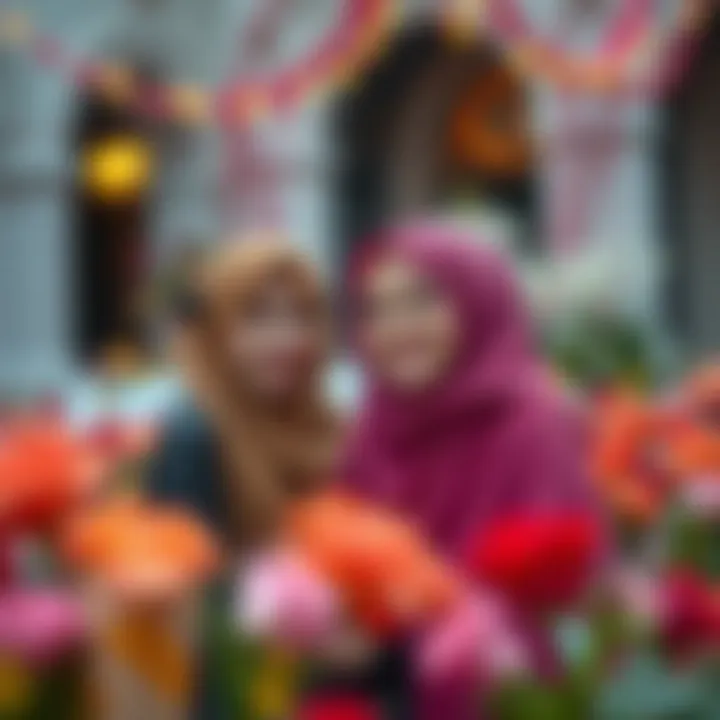 Trendy color combinations for hijab wedding outfits