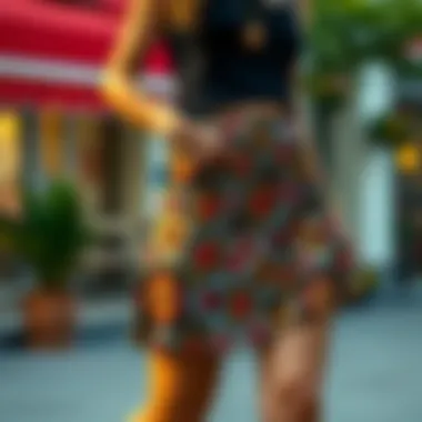 Trendy Skirt with Accessories Trendy skirt and accessory pairing