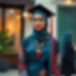 Elegant graduation outfit for hijabis