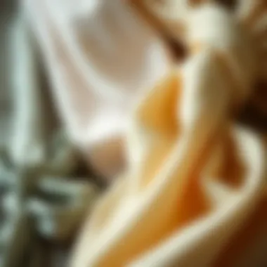 Textures of Tied Blouse Fabrics Close-up of fabric textures used in making tied blouses