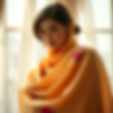 The Elegance of Tivil Fabric Elegant tivil fabric draped in an artistic manner