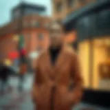 Elegant Tofisa coat in urban setting