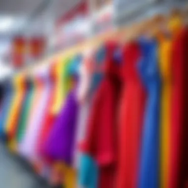 Color-Coordinated Fashion Options Fashionable dresses arranged by color