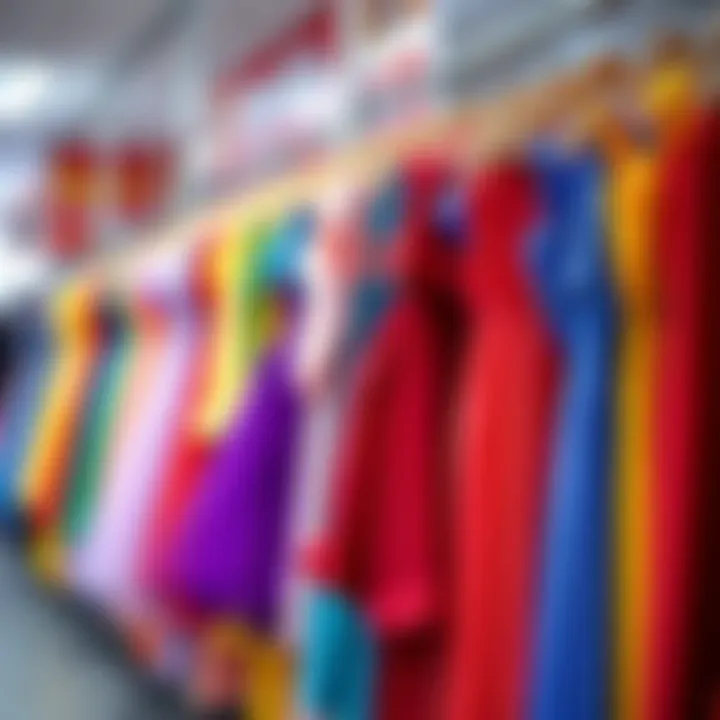 Color-Coordinated Fashion Options Fashionable dresses arranged by color