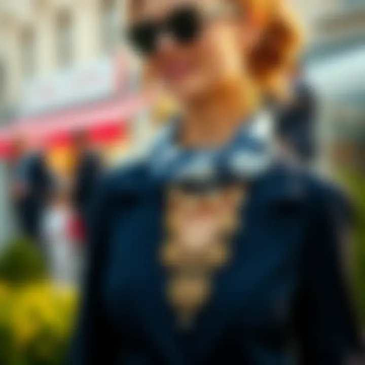 Accessorizing a Navy Look Trendy accessories complementing a navy outfit