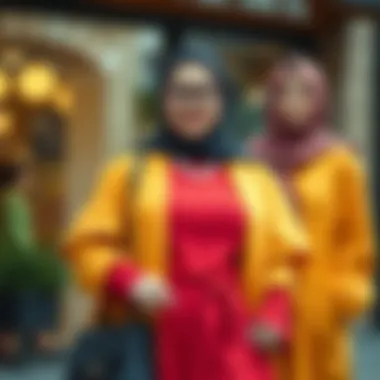 Trendy color palette for plus-size modest fashion