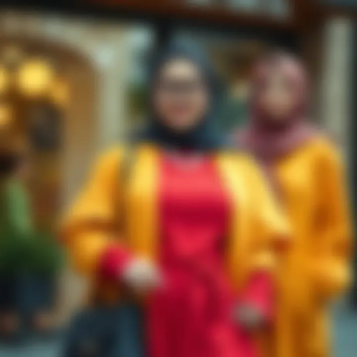 Trendy color palette for plus-size modest fashion