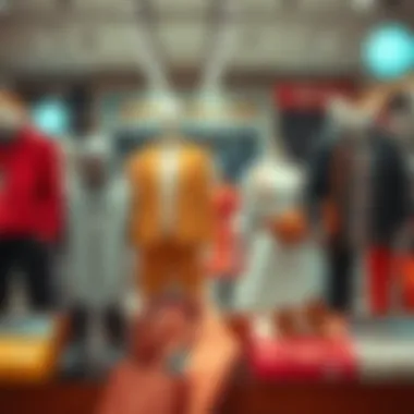 Seasonal Fashion Trends Unveiled Trendy seasonal outfits arranged attractively