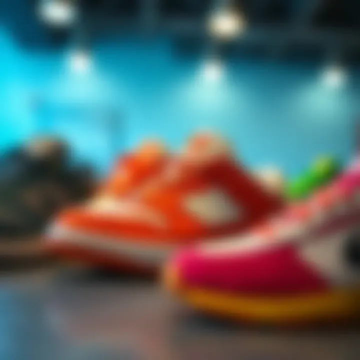 Diverse Color Selection in Sneakers Trendy sneaker collection in various colorways