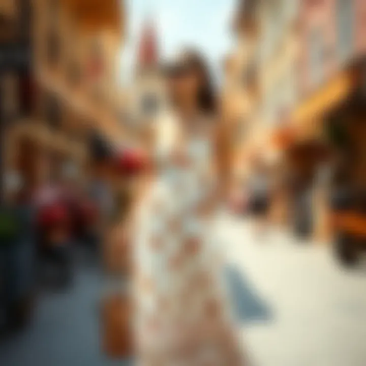 Trendy summer dress paired with accessories for a complete look