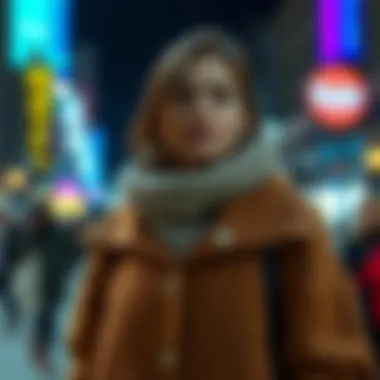 Layered Winter Fashion with Sweater Layered winter outfit featuring a trendy sweater