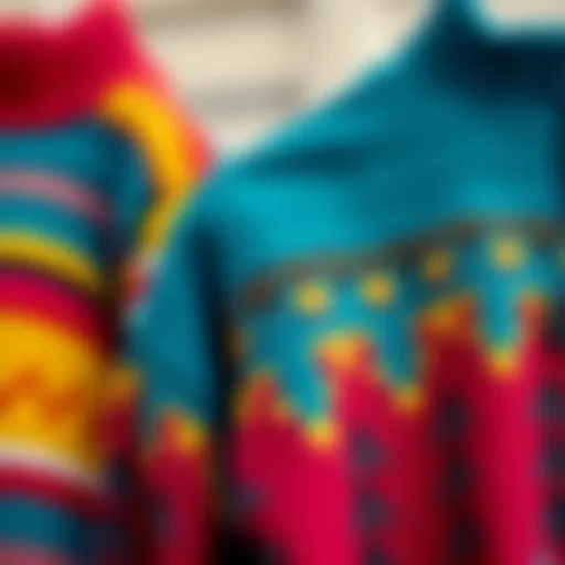 Vibrant Knitwear Collection Cozy knitwear showcasing vibrant colors and textures
