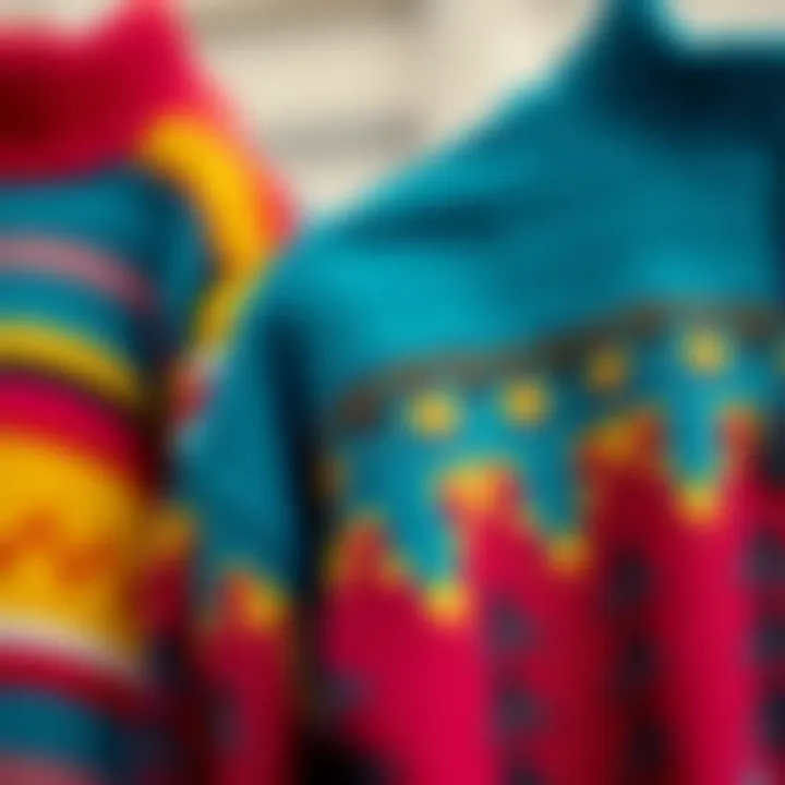 Vibrant Knitwear Collection Cozy knitwear showcasing vibrant colors and textures