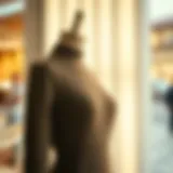 Elegant knitted dress on a mannequin