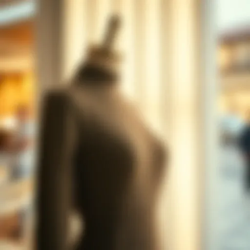 Elegant knitted dress on a mannequin