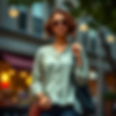 Casual tunic paired with chic accessories