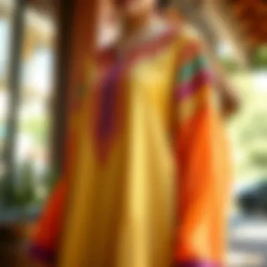 Elegant tunic in vibrant colors
