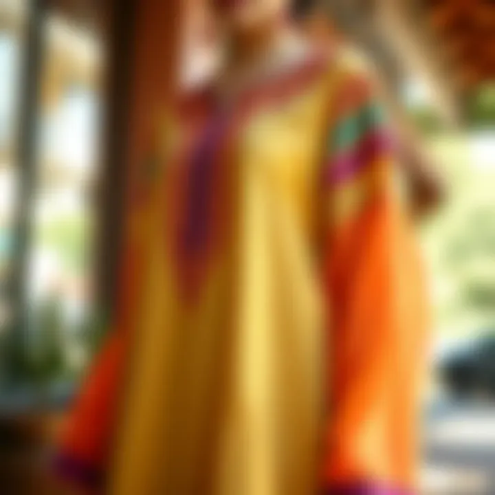Elegant tunic in vibrant colors