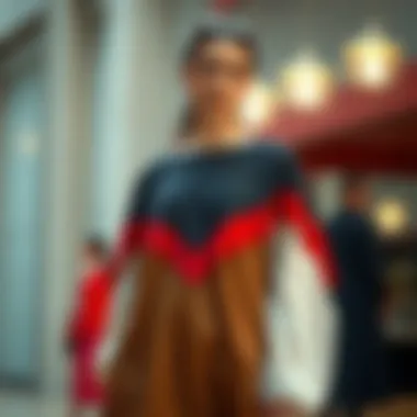 Layered tunic showcasing modern design