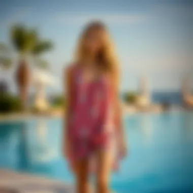 Comfortable Tunic Swimwear by the Poolside Comfortable tunic swimwear by the poolside