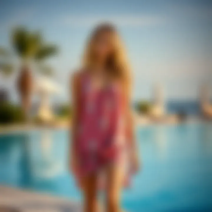 Comfortable Tunic Swimwear by the Poolside Comfortable tunic swimwear by the poolside