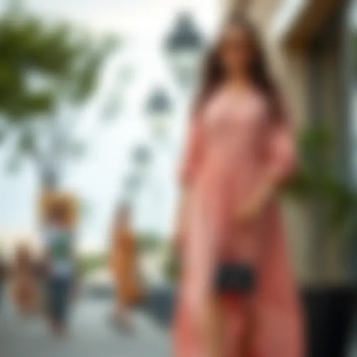 Elegant tunic paired with chic accessories and footwear