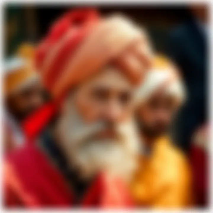 Cultural Significance of the Turkish Turban Historical depiction of traditional Turkish turban use in cultural ceremonies