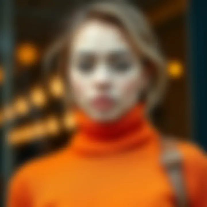 Trendy Color Combinations with Orange Turtleneck Trendy color combinations featuring orange turtleneck sweater