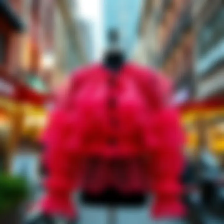 Urban Elegance of Tulle Jackets Elegant tulle jacket displayed in a chic urban setting