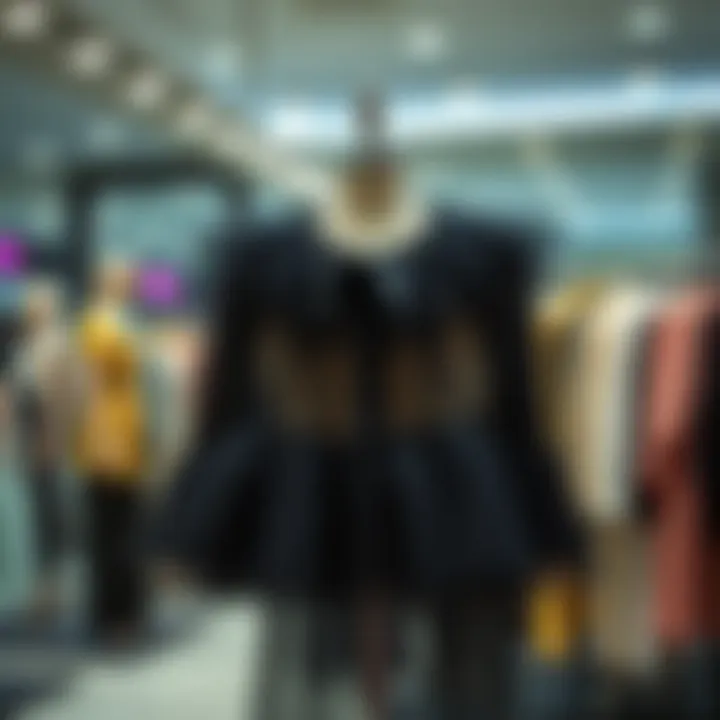 Seasonal Trends in Tulle Fashion Fashionable tulle jacket displayed in a seasonal collection display