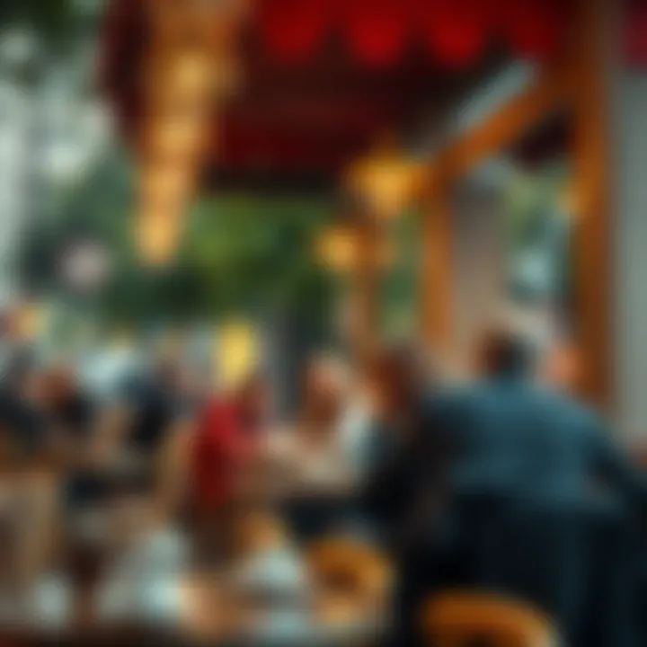 Café Ambiance on Ümraniye Avenue Café ambiance with patrons enjoying coffee