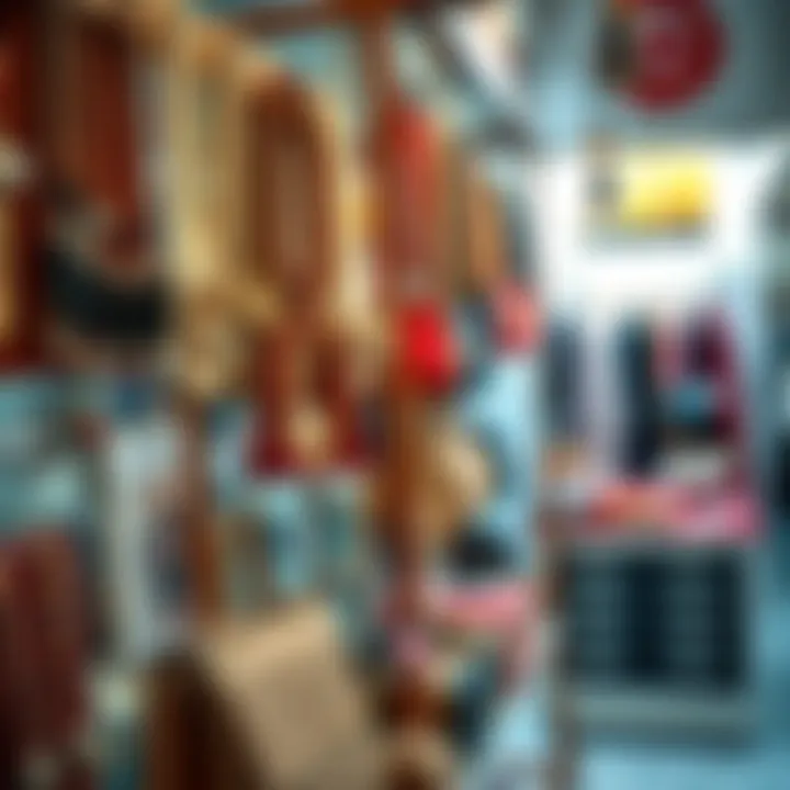 Trendy accessories displayed at a shop in Usak’s bustling shopping district