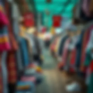 Vibrant local clothing market in Usak showcasing diverse styles