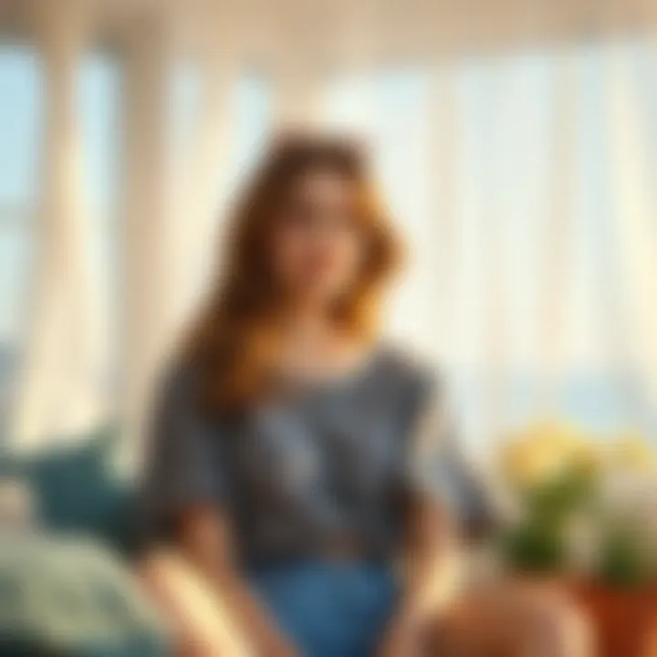 Serene Setting of Vanilla Girl Lifestyle A serene setting highlighting the vanilla girl lifestyle