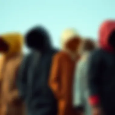 Exploring Varieties of Hooded Coats Different varieties of hooded coats arranged aesthetically