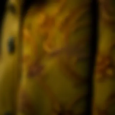 The Texture of Luxury Close-up of intricate fabric texture of a velvet trench coat