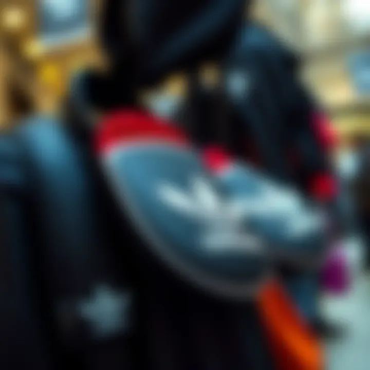 A close-up of Adidas accessories enhancing the shopping experience.