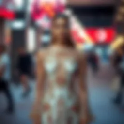 Elegant Vizon Abiye Dress on a Model