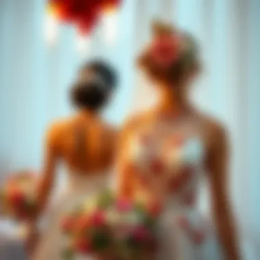 Trendy Wedding Accessories Trendy accessories complementing wedding gowns